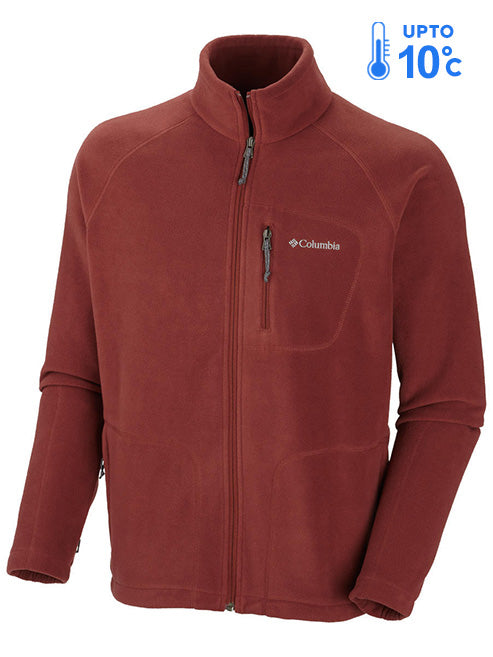 Columbia Men Red Fast Trek II Full Zip Fleece