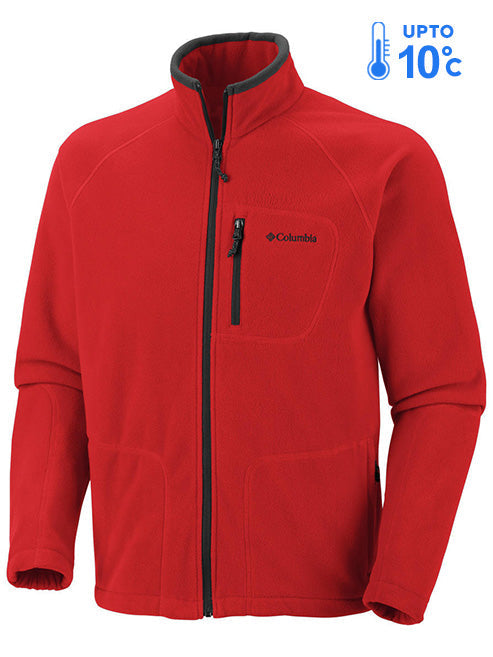 Columbia Men Red Fast Trek II Full Zip Fleece