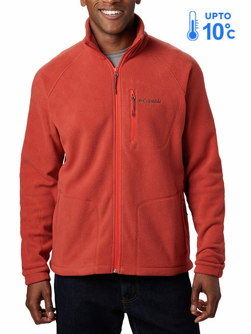 Columbia Men Orange Fast Trek II Full Zip Fleece