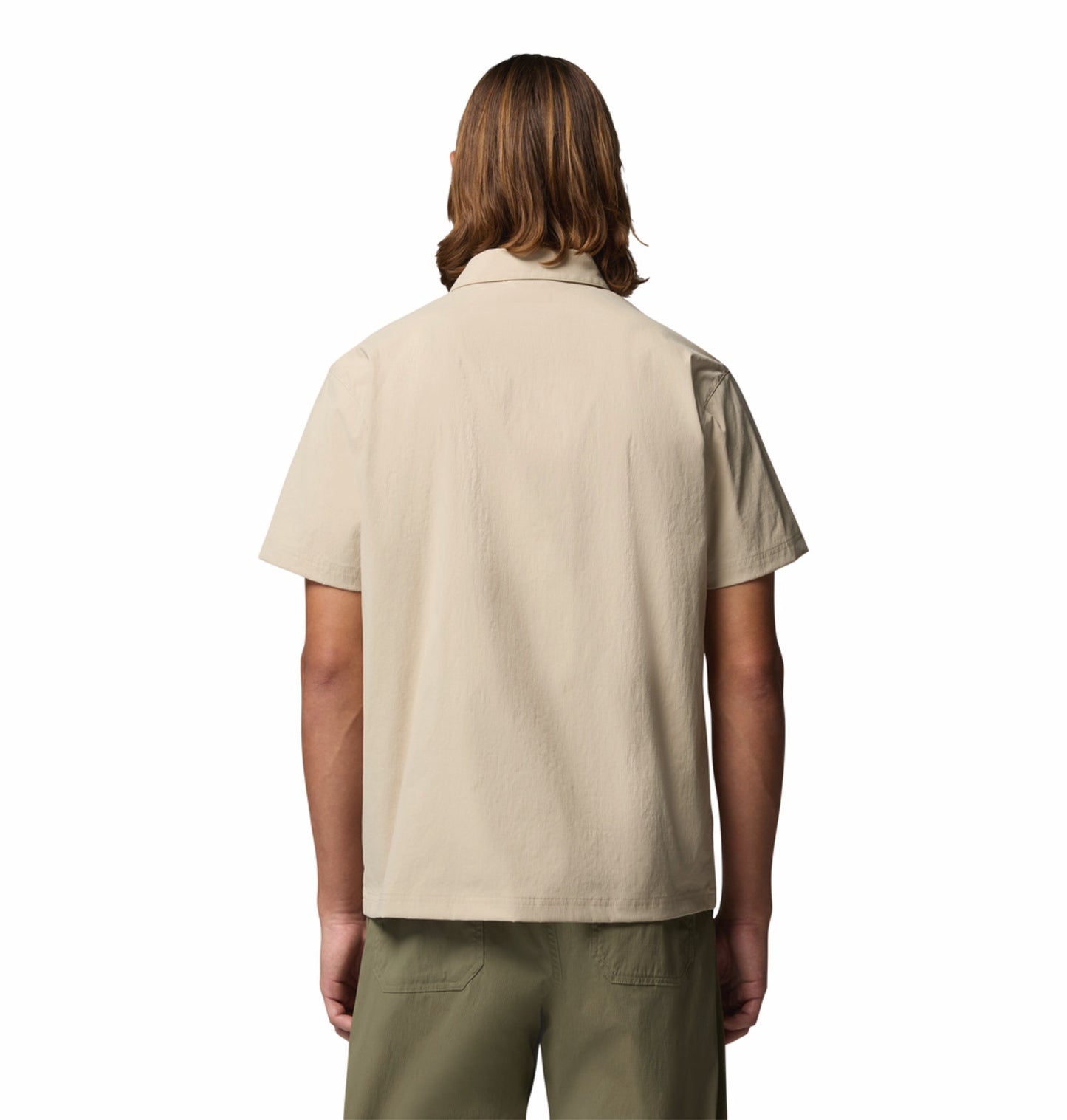 Columbia Men Beige Omni-Shade Landroamer Ripstop II Short Sleeve Shirt (Plus Size)