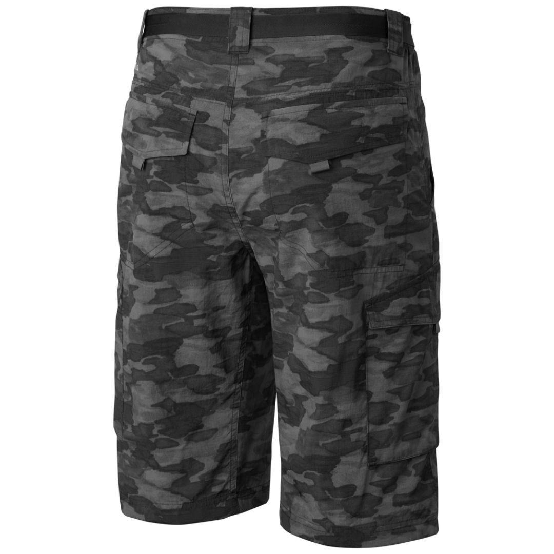 Columbia Men Black Silver Ridge Printed Cargo Short (Sun Protection)