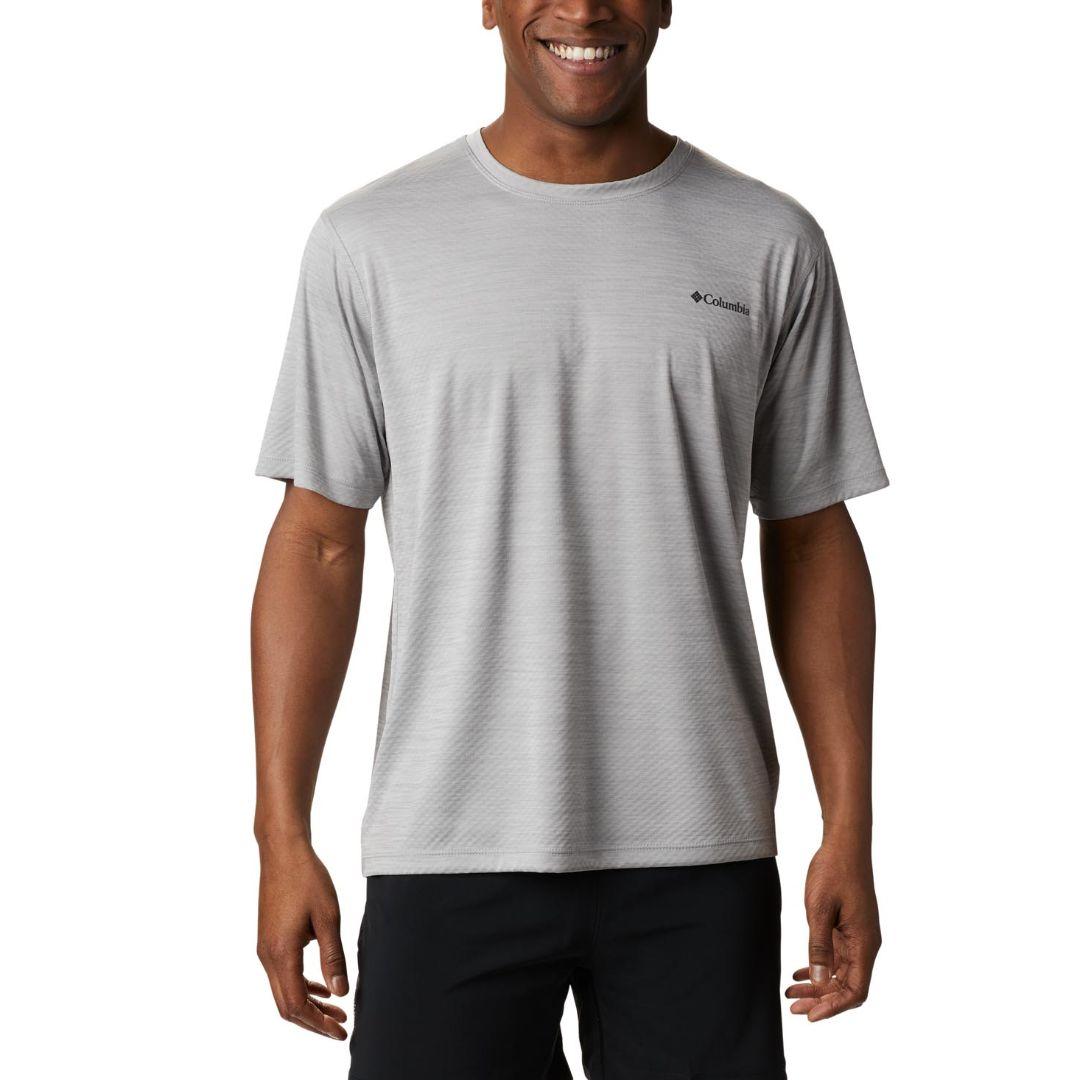 Columbia Men Grey Zero Rules Short Sleeve Shirt (Sun Protection)