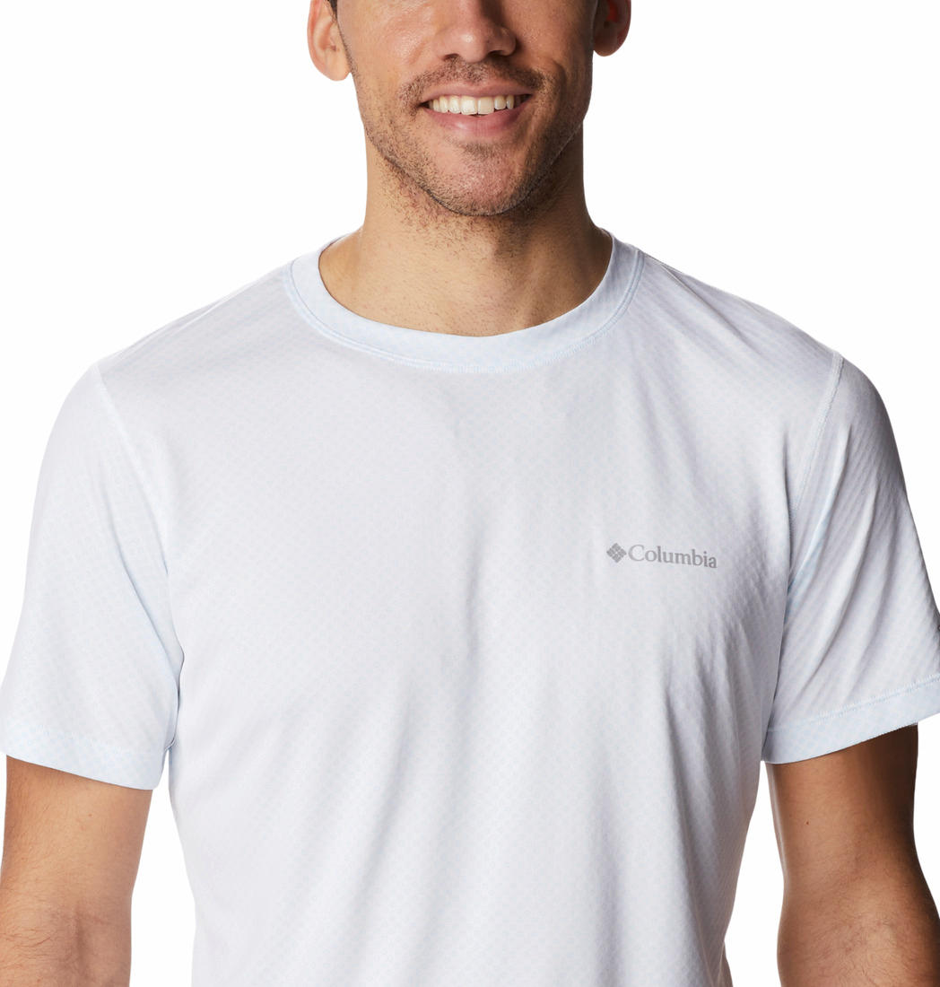 Columbia Men White Zero Rules Short Sleeve Shirt (Sun Protection)