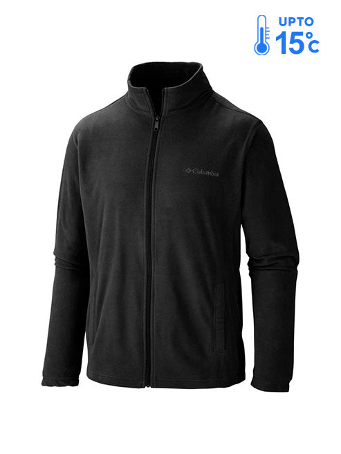 Columbia Men Black UPF 50 Klamath Range Fleece Jacket