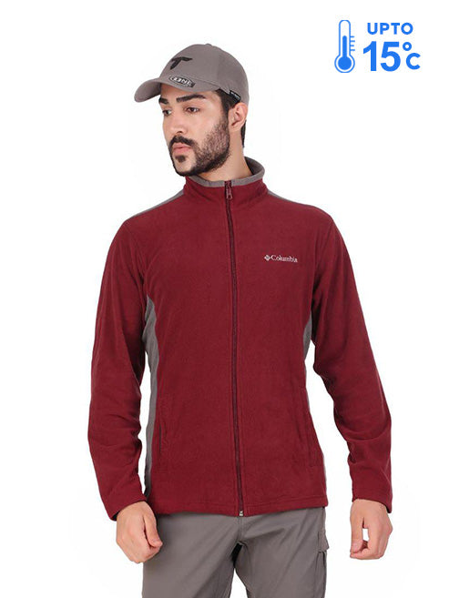 Columbia Men Red Klamath Range Full Zip (Sun Protection)