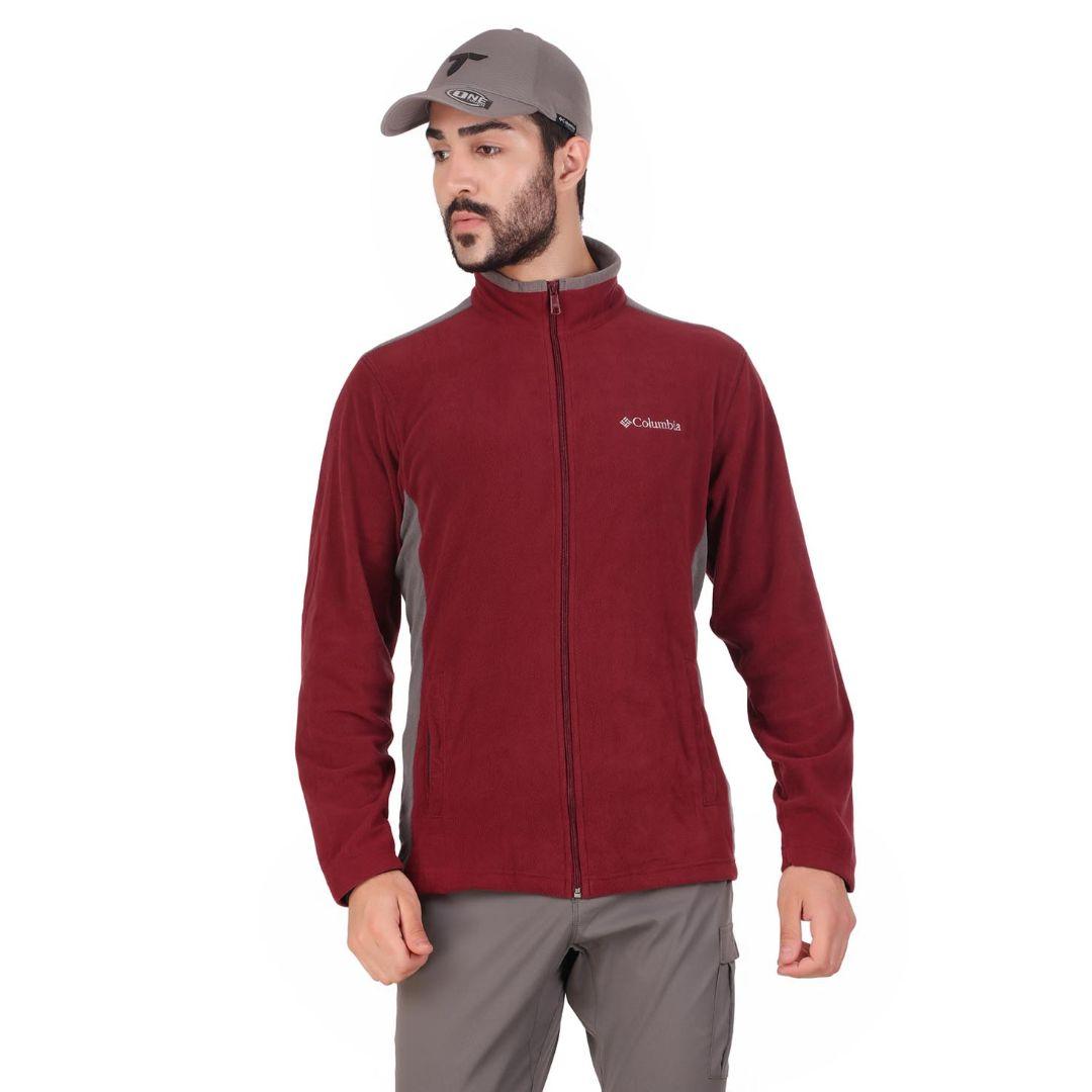 Columbia Men Red Klamath Range Full Zip (Sun Protection)