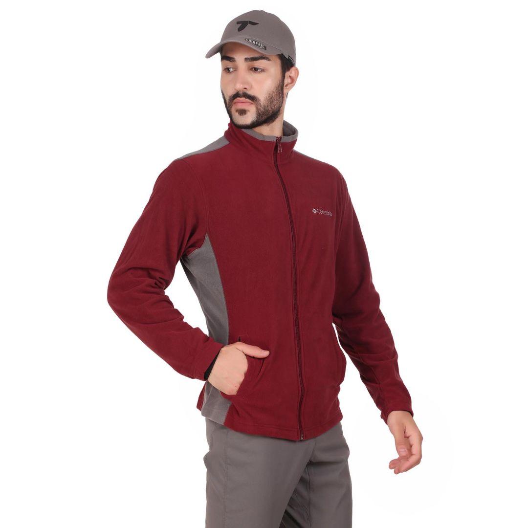 Columbia Men Red Klamath Range Full Zip (Sun Protection)