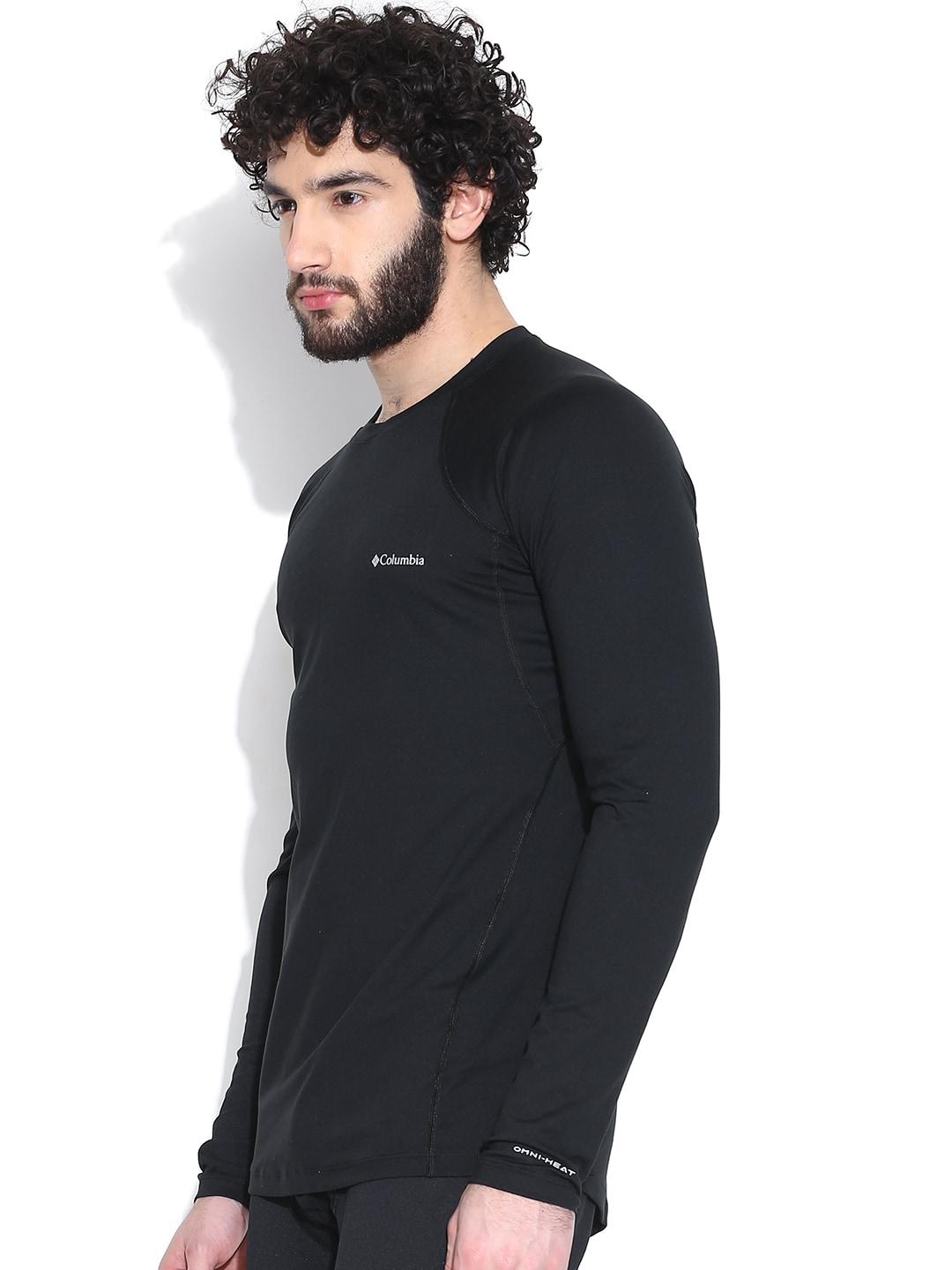 Columbia Men Black Heavyweight Stretch Long Sleeve Top (Non Returnable)