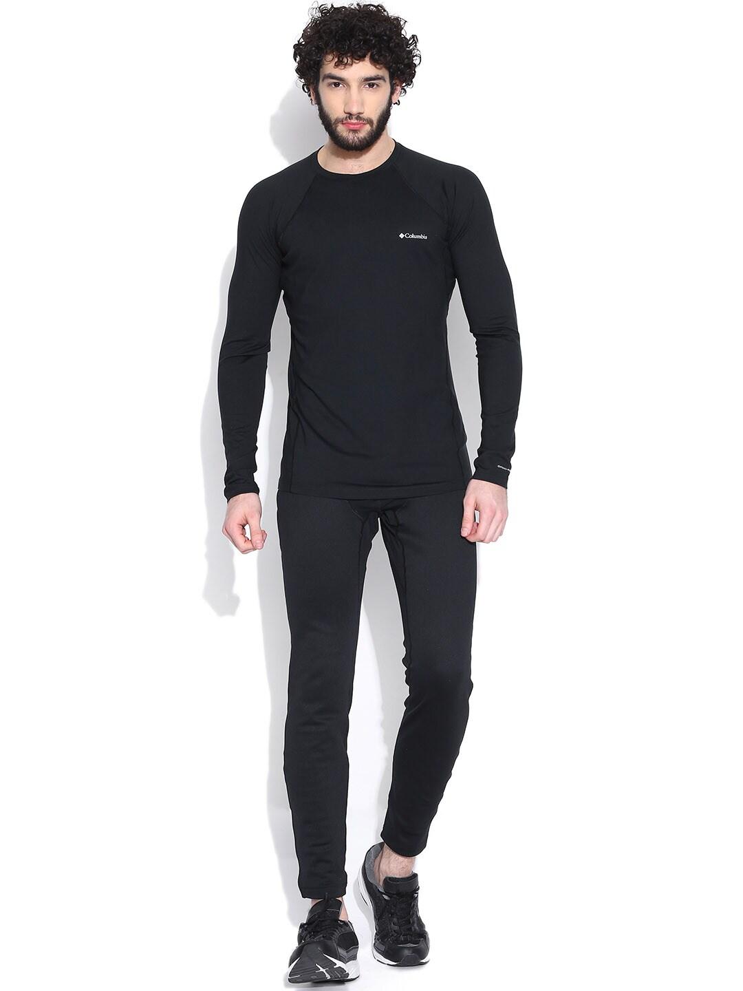 Columbia Men Black Heavyweight Stretch Long Sleeve Top (Non Returnable)