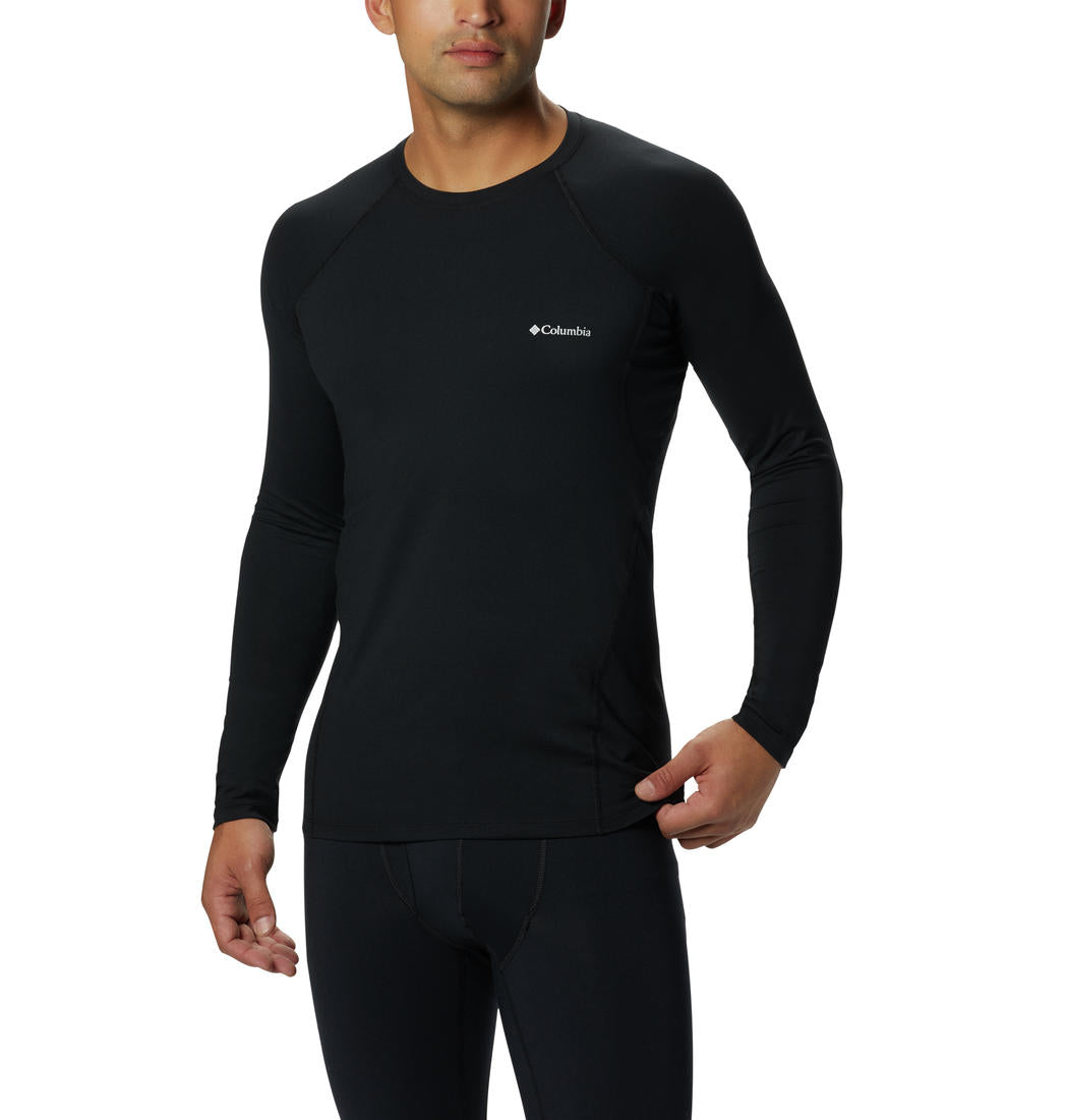 Columbia Men Black Midweight Stretch Long Sleeve Baselayer Top (Non Returnable)