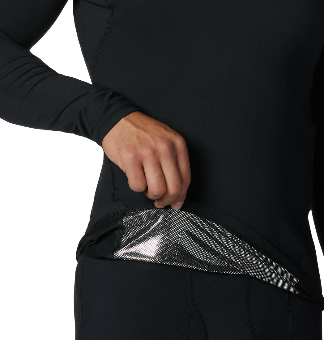 Columbia Men Black Midweight Stretch Long Sleeve Baselayer Top (Non Returnable)