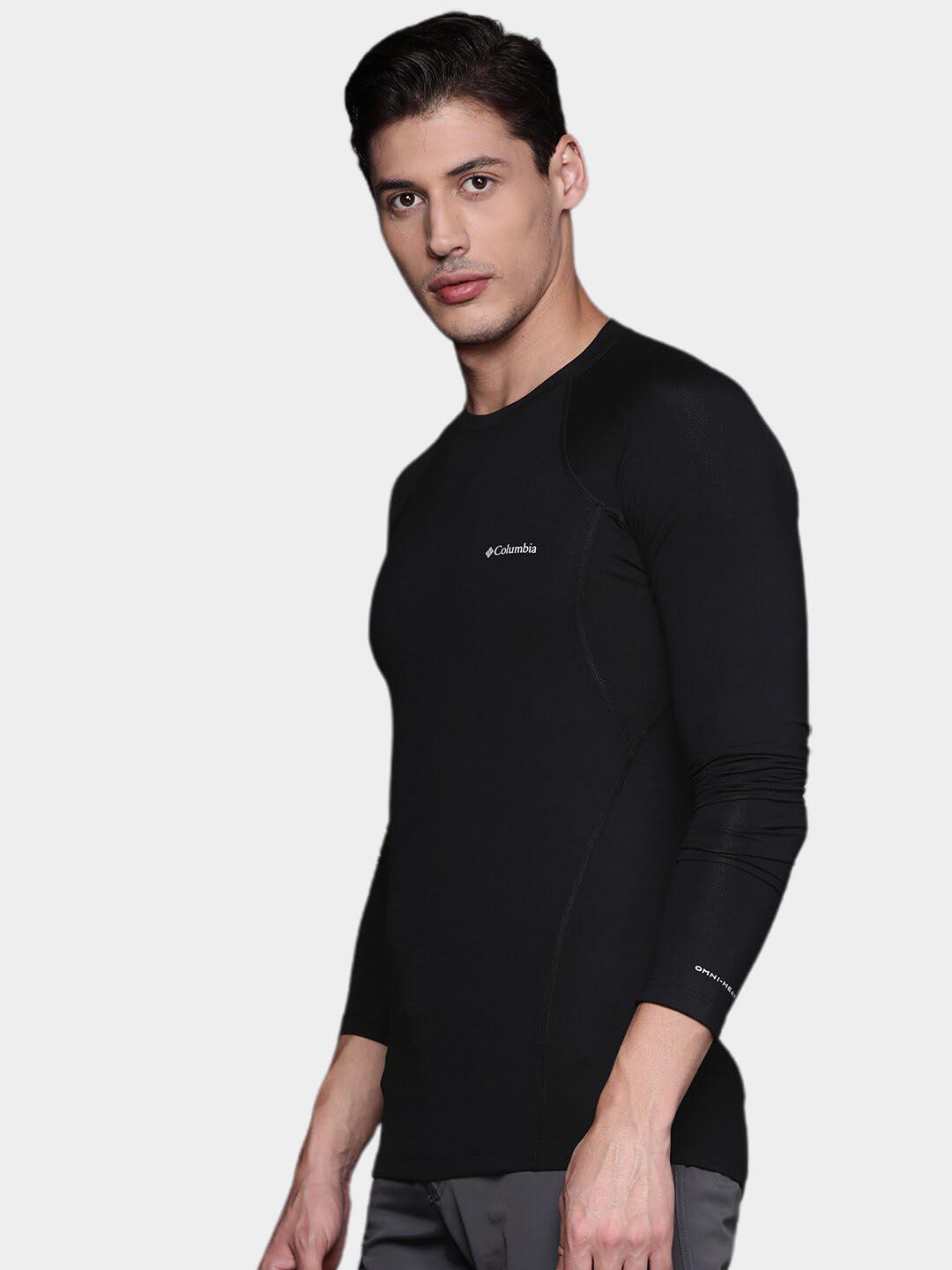Columbia Men Black Midweight Stretch Long Sleeve Baselayer Top (Non Returnable)