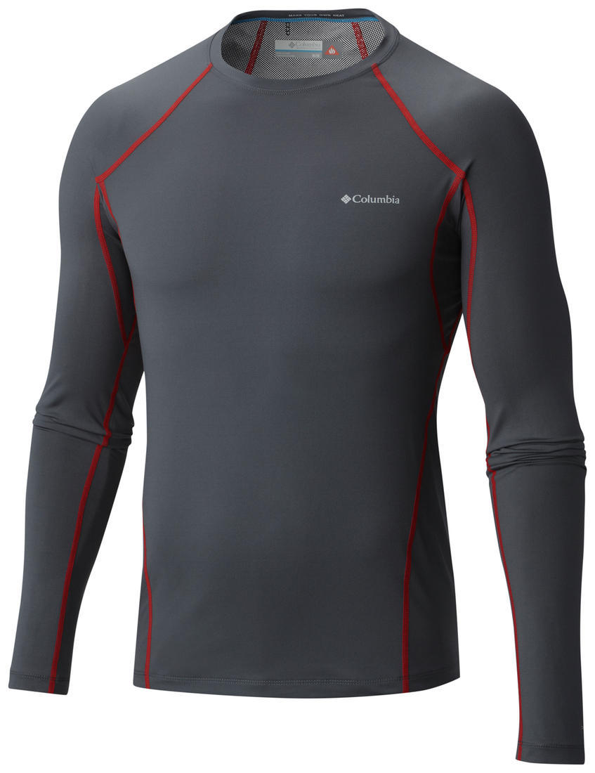 Columbia Men Grey Midweight Stretch Long Sleeve Baselayer Top (Non Returnable)