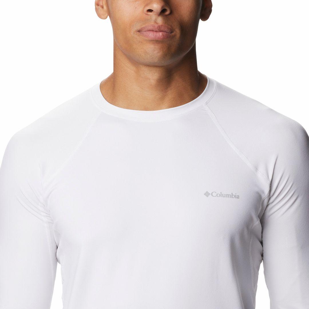 Columbia Men White Midweight Stretch Long Sleeve Baselayer Top (Non Returnable)