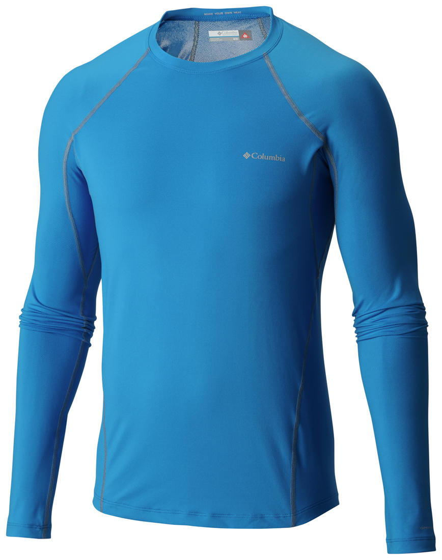 Columbia Men Blue Midweight Stretch Long Sleeve Top (Non Returnable)