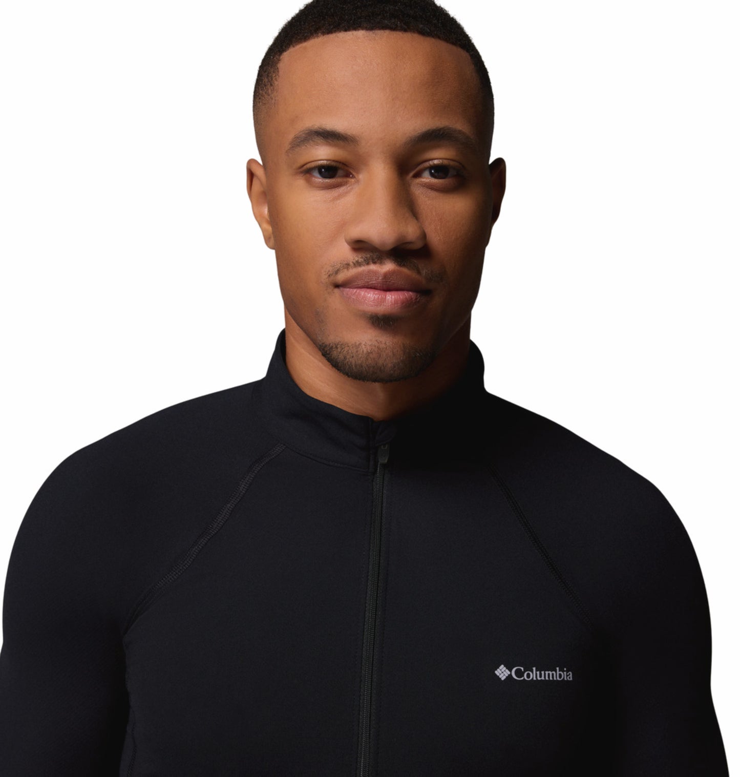 Columbia Men Black Omni-Heat Reflective Midweight Stretch Half Zip Top (Non-Returnable)