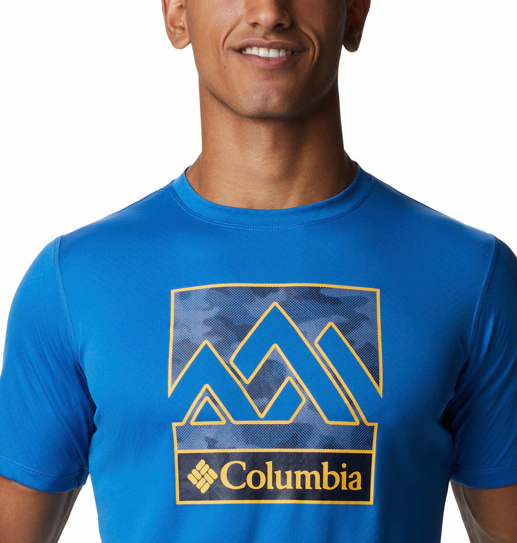 Columbia Men Blue Zero Rules Short Sleeve Graphic T-Shirt