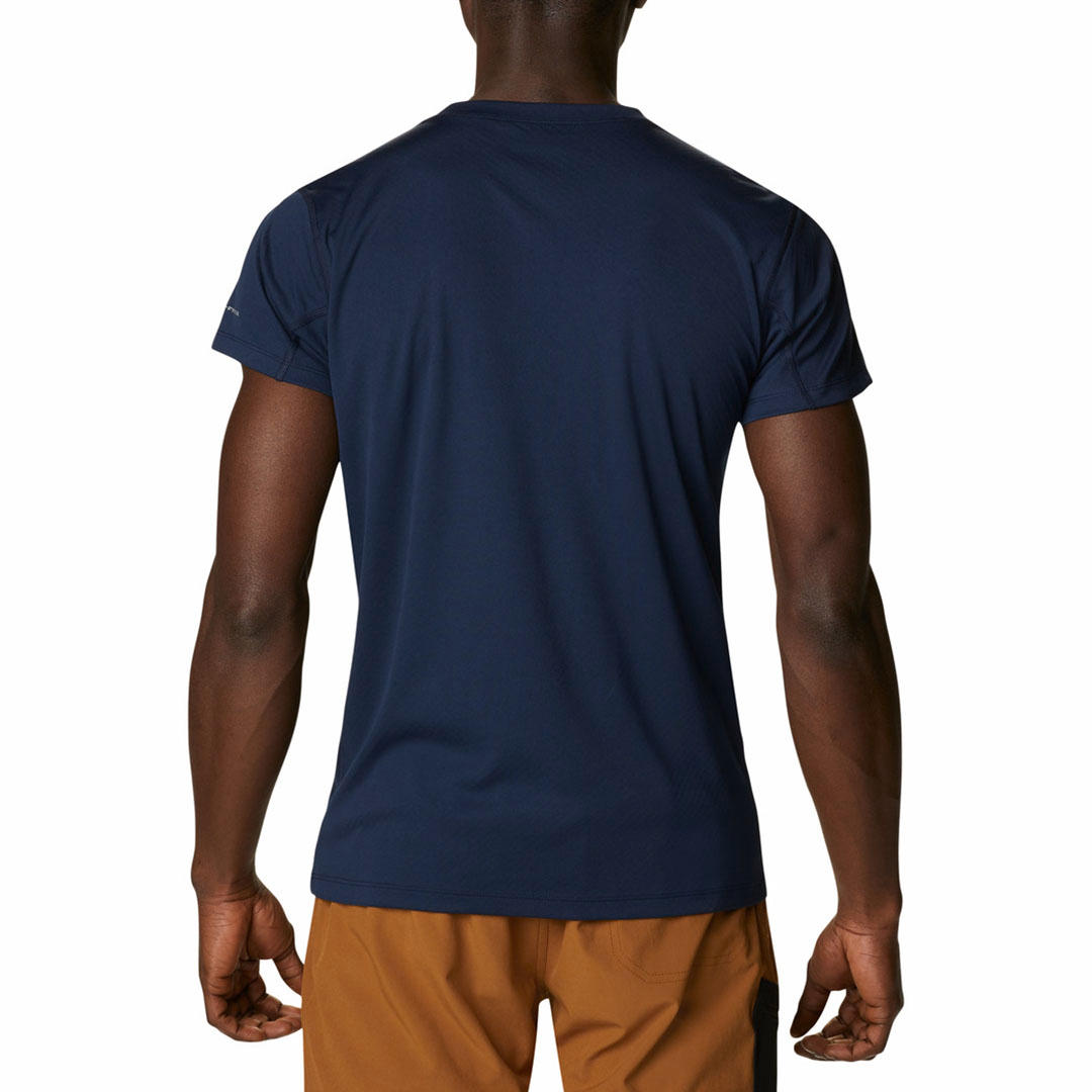 Columbia Men Navy Blue Zero Rules Short Sleeve Graphic T-Shirt
