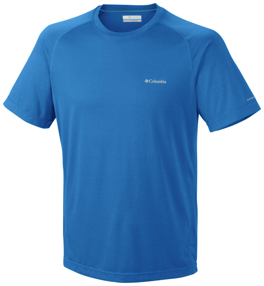 Columbia Men Blue Mountain Tech III Short Sleeve Crew (Sun Protection)