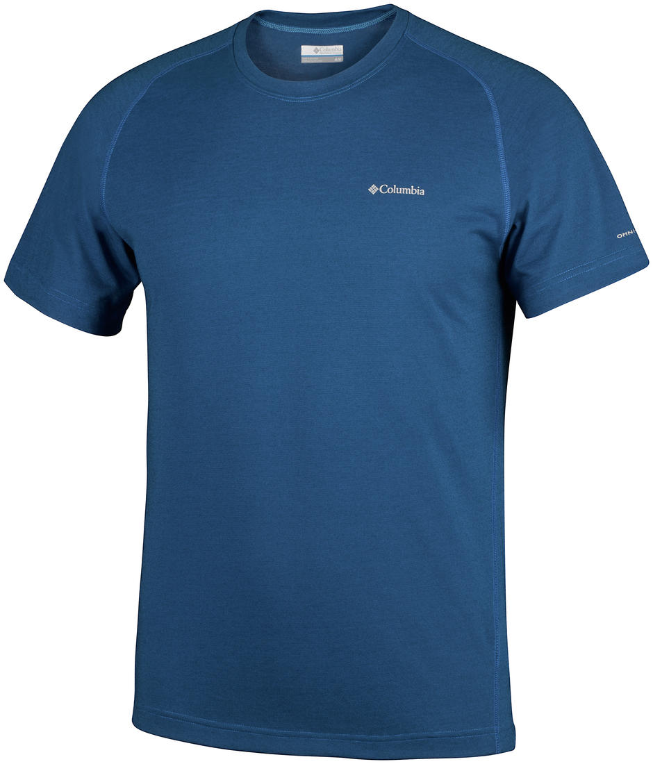 Columbia Men Blue Omni-Wick Mountain Tech III Tshirt