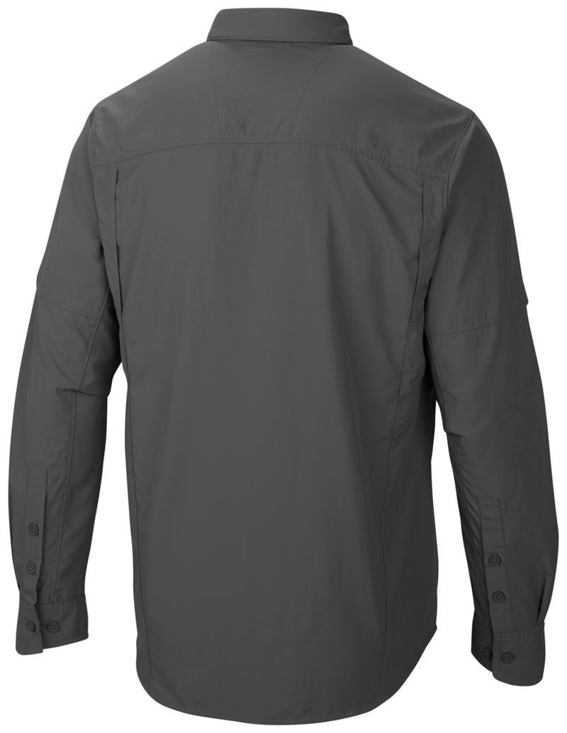 Columbia Men Grey Silver Ridge Long Sleeve Shirt (Sun Protection)