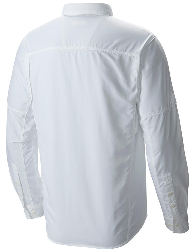 Columbia Men White Silver Ridge Long Sleeve Shirt (Sun Protection)