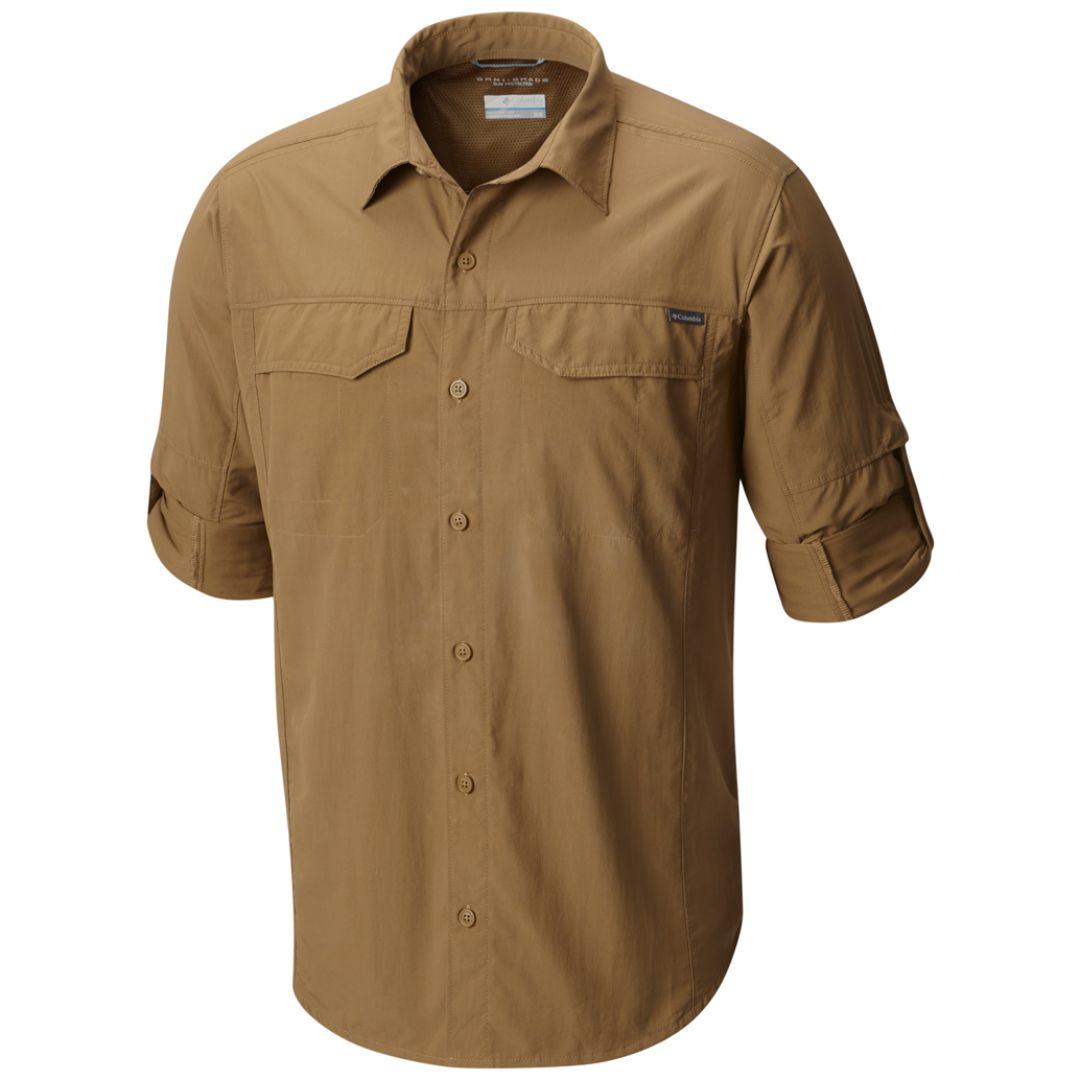 Columbia Men Brown Silver Ridge Short Sleeve Shirt (Sun Protection)