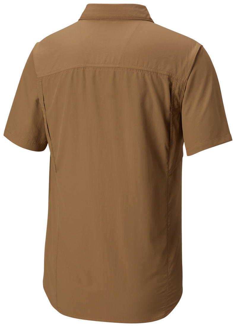 Columbia Men Brown Silver Ridge Short Sleeve Shirt (Sun Protection)