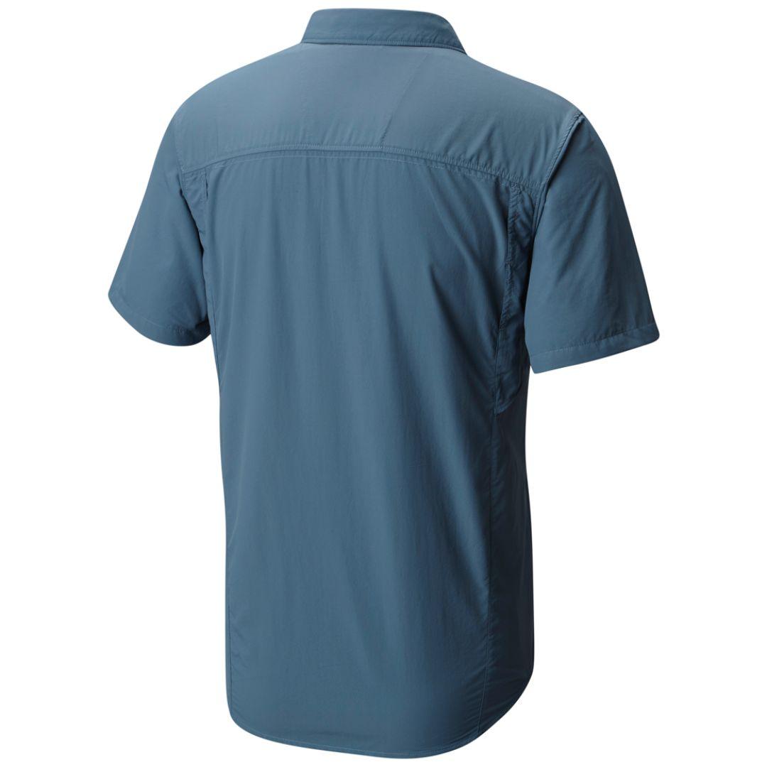 Columbia Men Blue Silver Ridge Short Sleeve Shirt (Sun Protection)