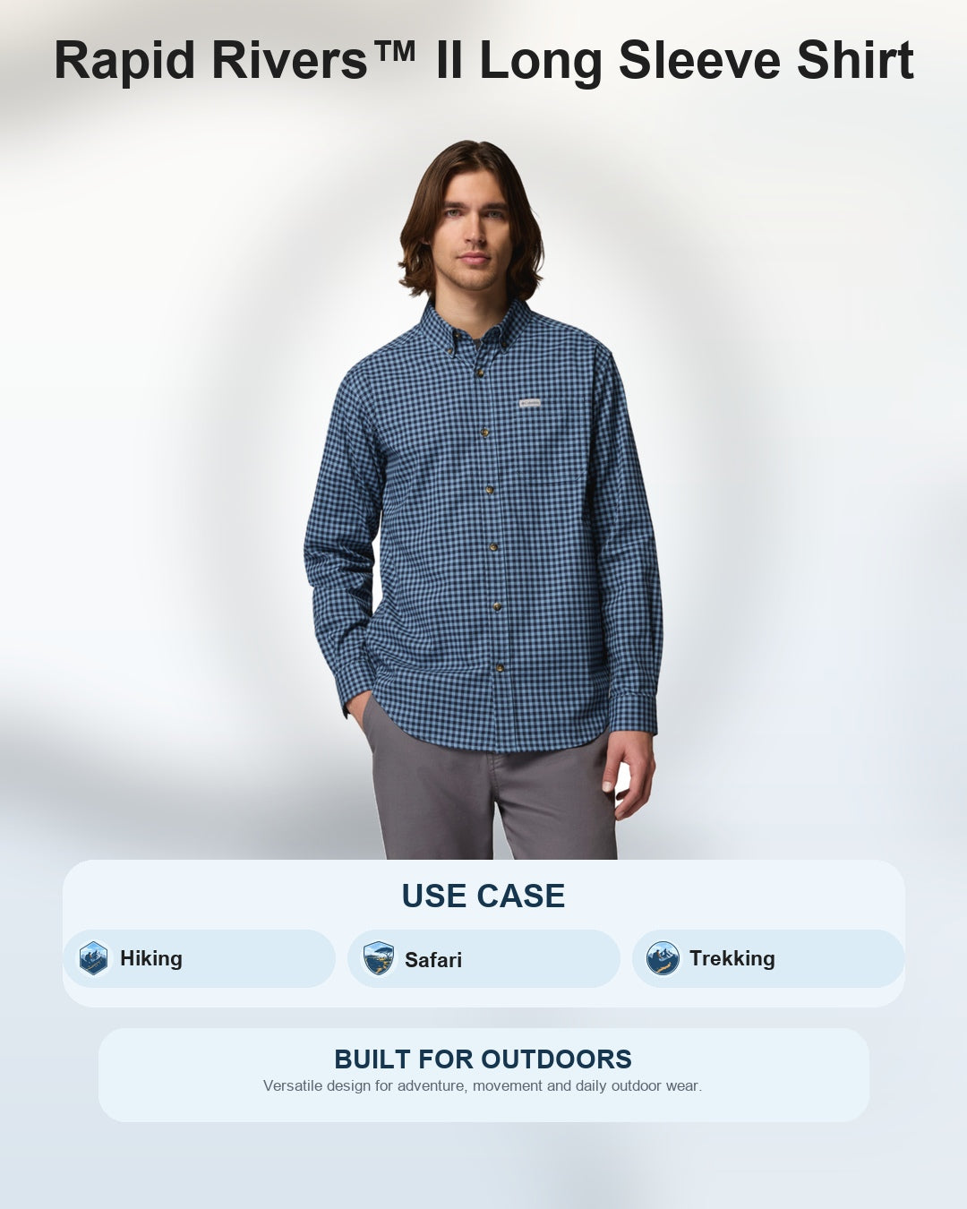 men blue rapid rivers ii long sleeve shirt