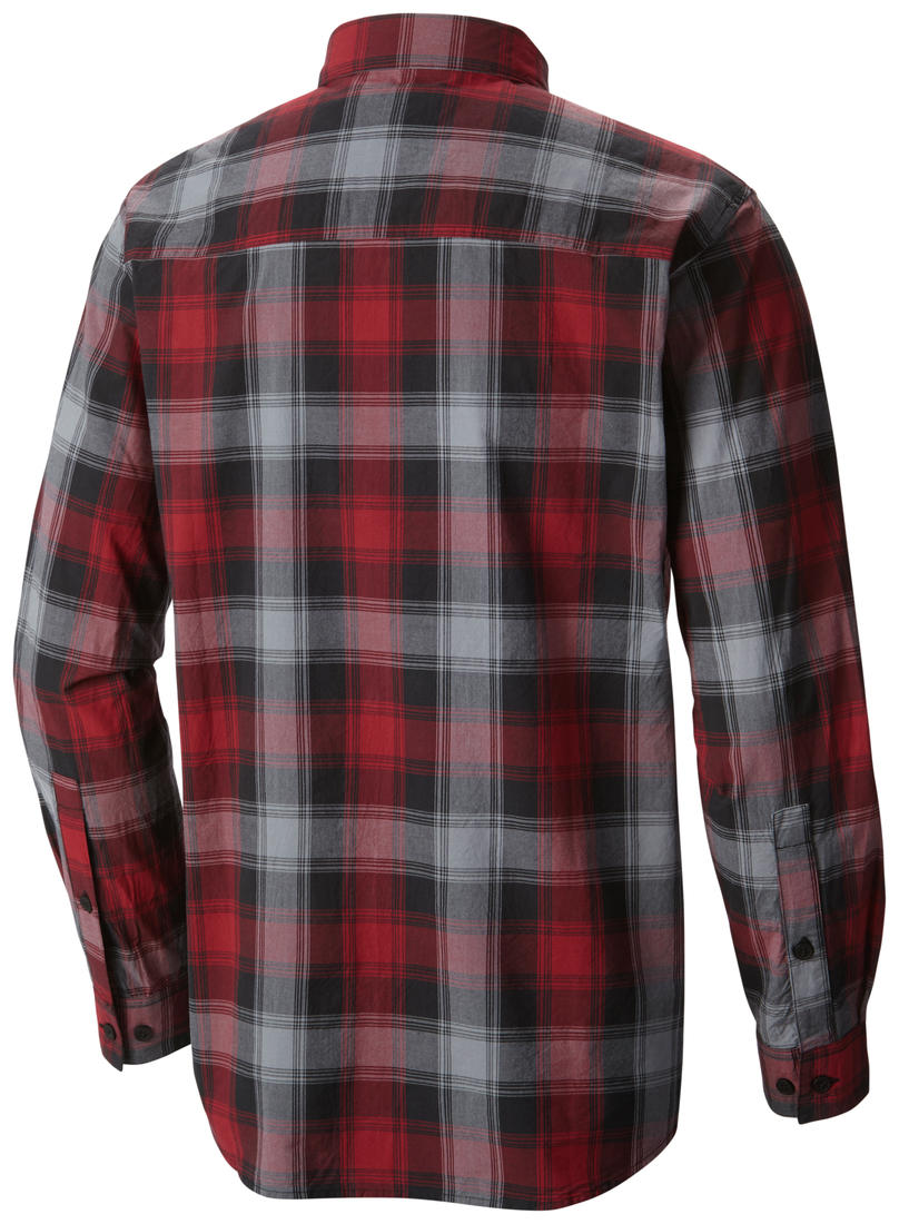Columbia Men Red Rapid Rivers II Long Sleeve Shirt