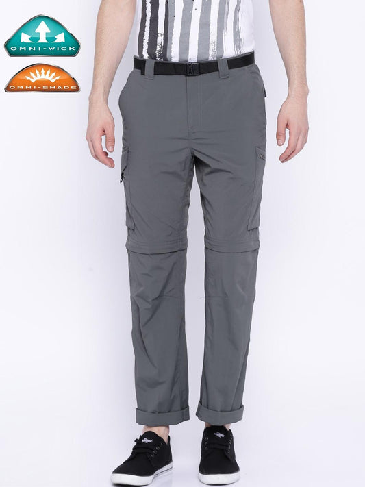 Columbia Men Grey Silver Ridge Convertible Pant (Sun Protection)