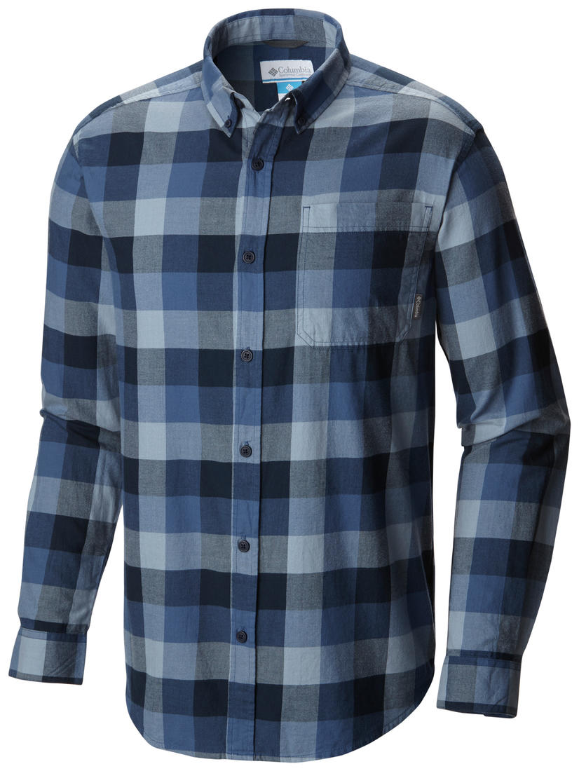 Columbia Men Blue Out and Back II Long Sleeve Shirt