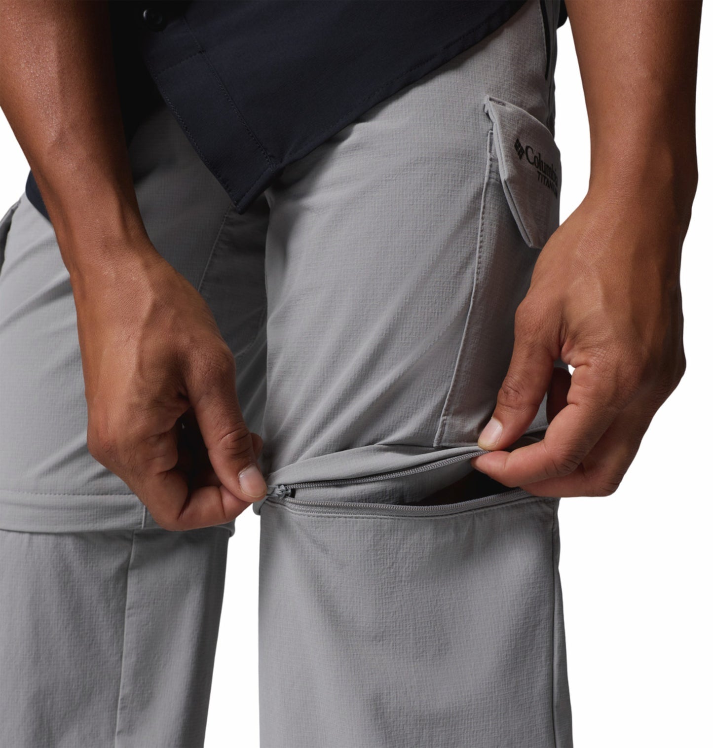 Columbia Men’s Grey Omni-Shade Silver Ridge Elite Convertible Pants Plus Size