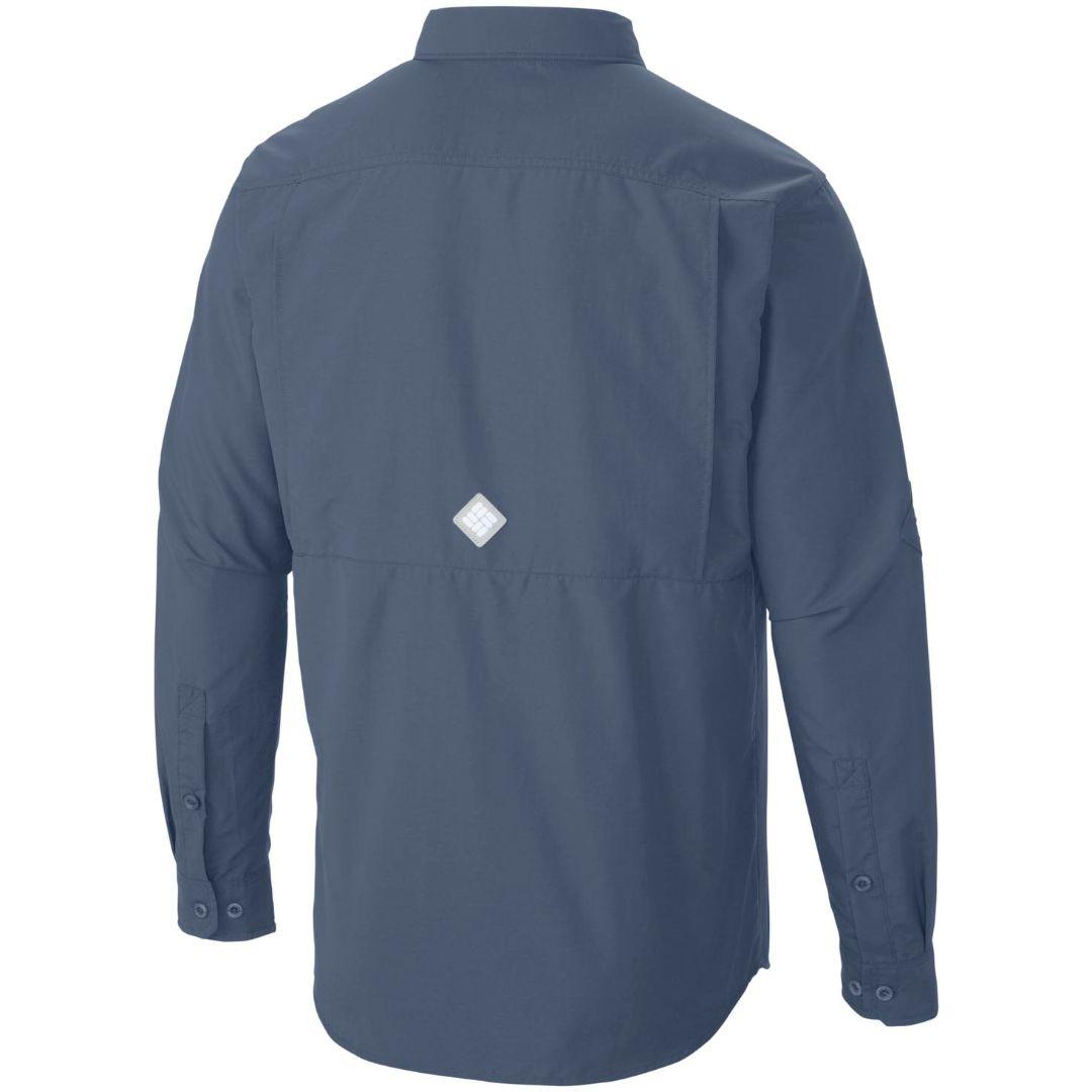 Columbia Men Blue Cascades Explorer Long Sleeve Shirt (Sun Protection)