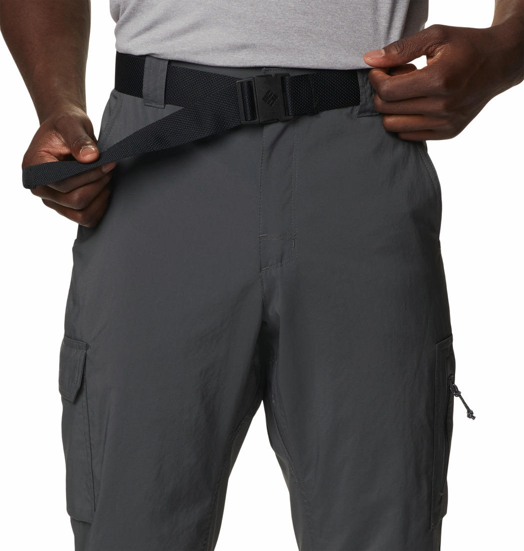 A Men Wearing Columbia Men Grey Silver Ridge Utility Pant (Sun Protection)