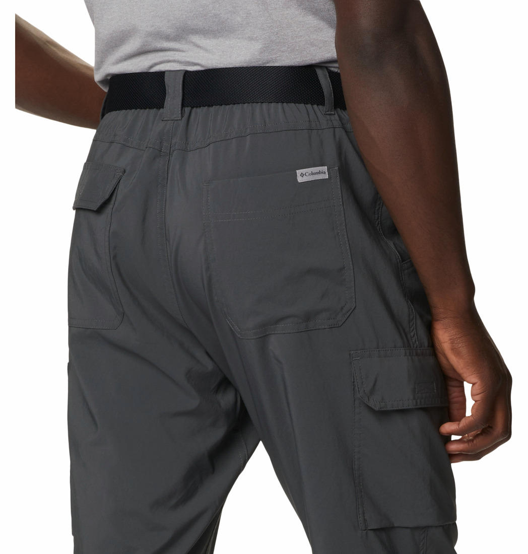 A Men Wearing Columbia Men Grey Silver Ridge Utility Pant (Sun Protection)