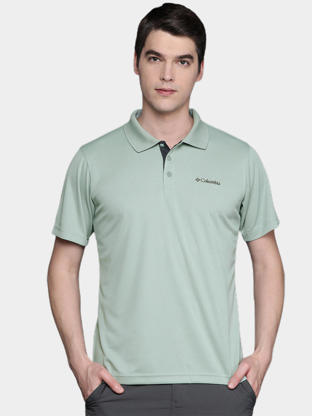Columbia Men Green Utilizer Polo T-Shirt