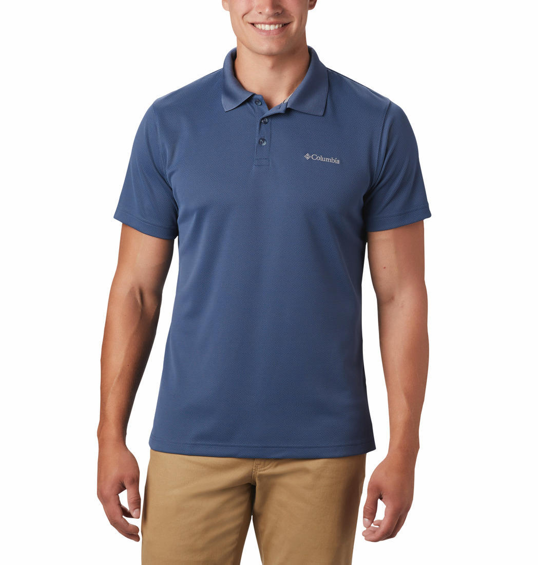 Columbia Men Blue Utilizer Polo (Sun Protection)