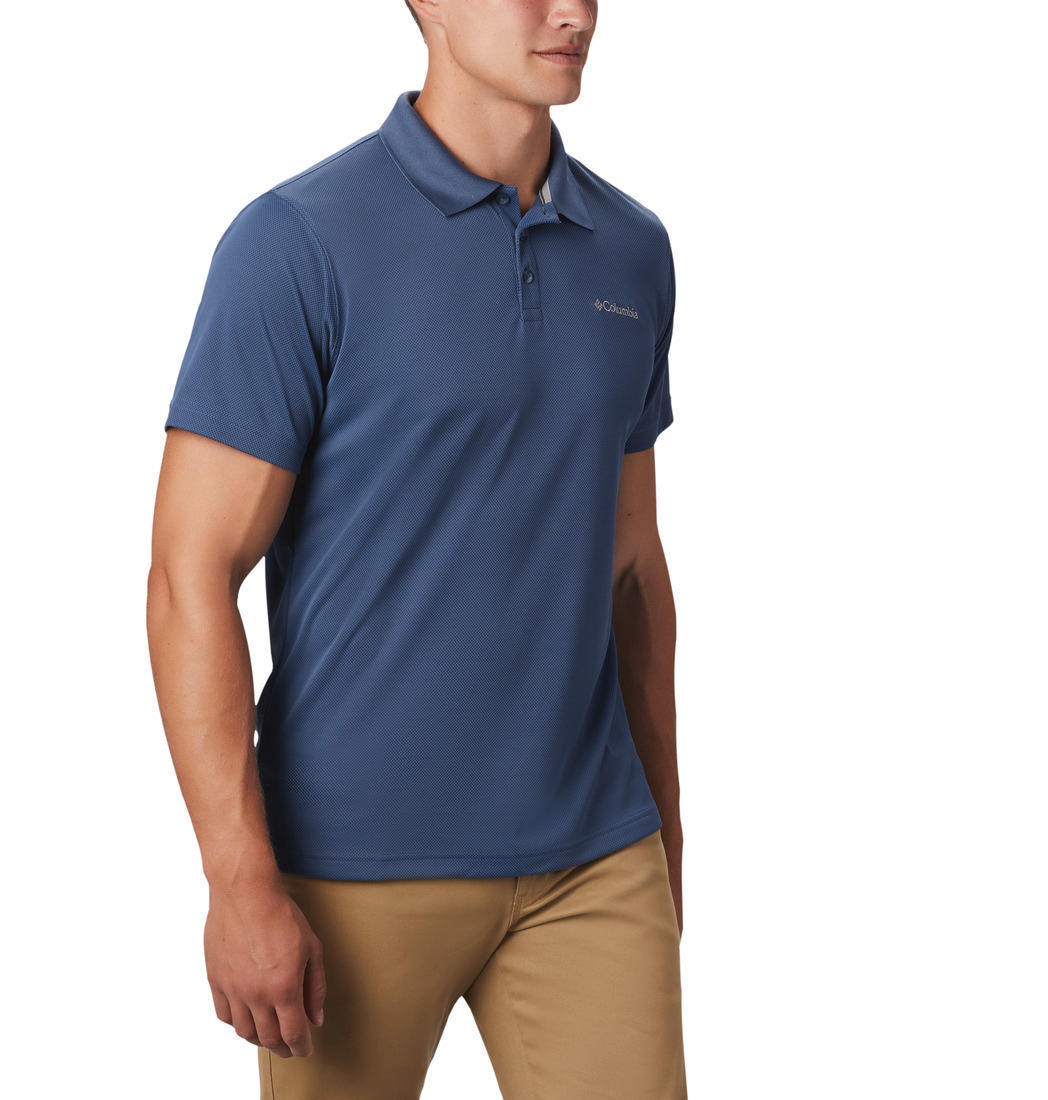 Columbia Men Blue Utilizer Polo (Sun Protection)