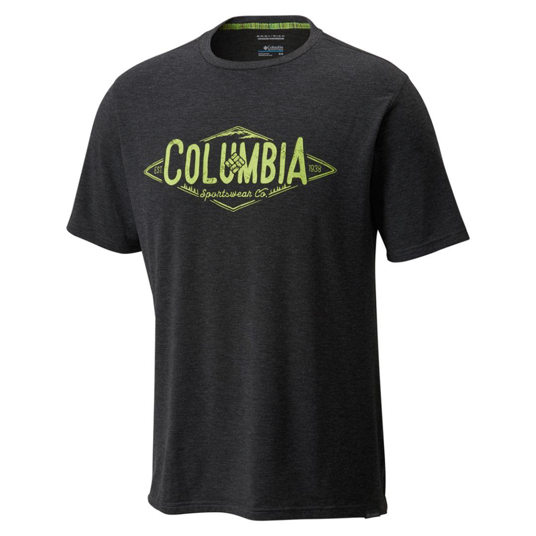Columbia Men Black Trail Shaker II Short Sleeve Shirt (Sun Protection)