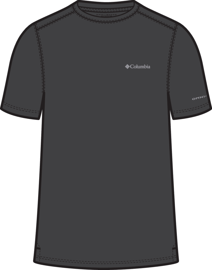Columbia Men Black Utilizer Short Sleeve Crew (Sun Protection)