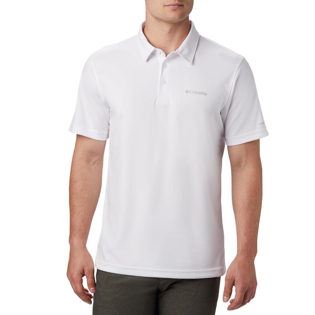 Columbia Men White M Mist Trail SS Polo (Sun Protection)
