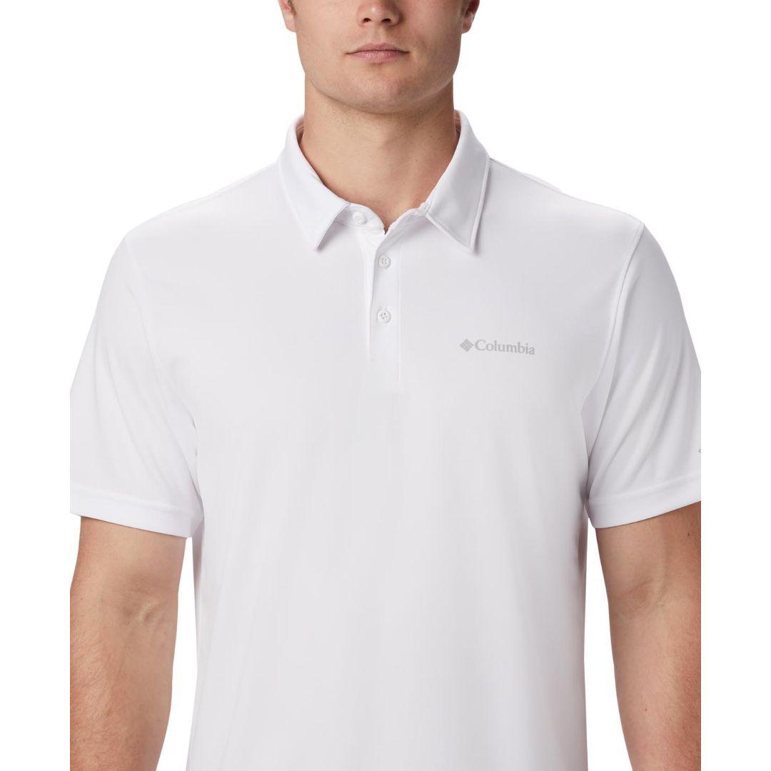 Columbia Men White M Mist Trail SS Polo (Sun Protection)