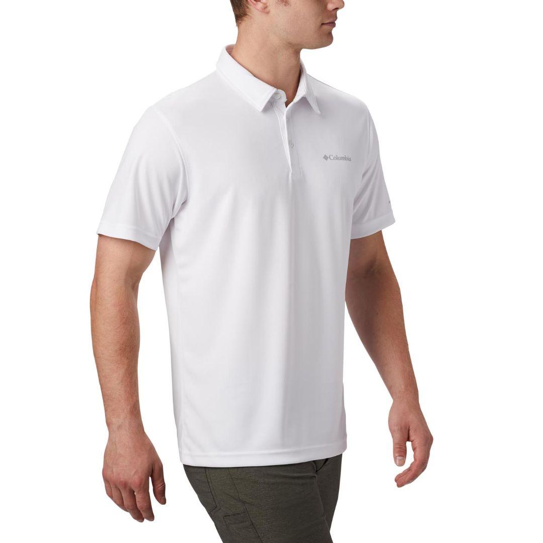 Columbia Men White M Mist Trail SS Polo (Sun Protection)