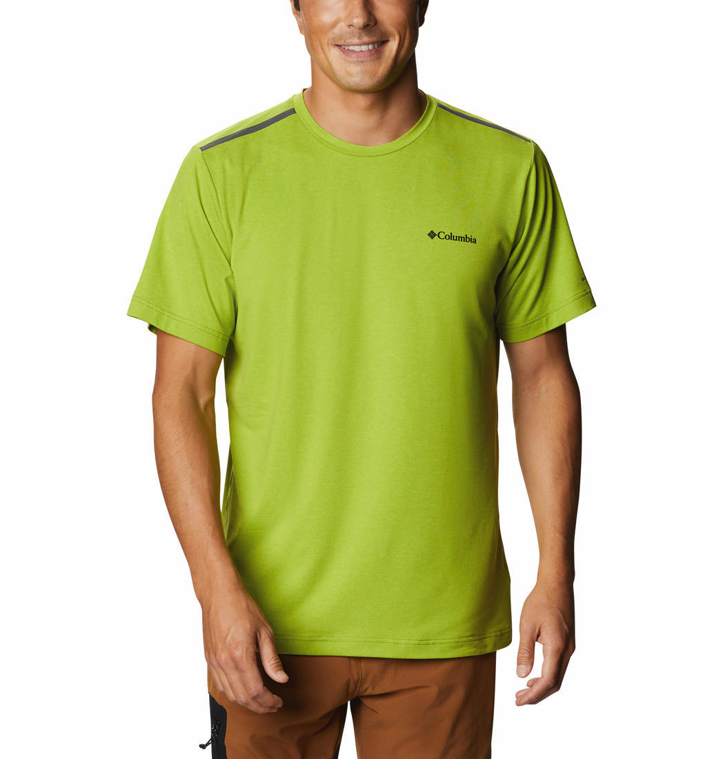 Columbia Men Green Tech Trail Crew Neck (Sun Protection)
