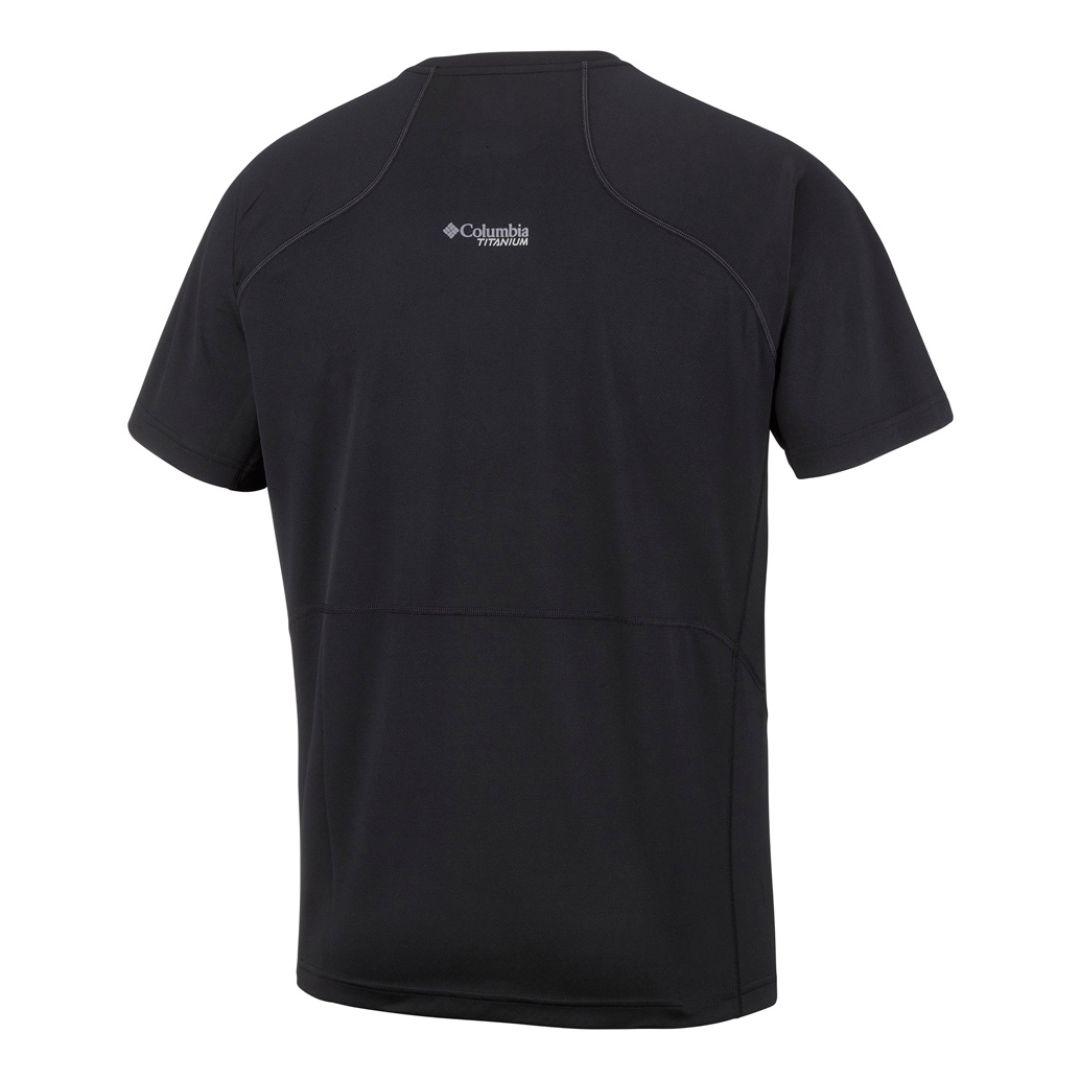 Columbia Men Black Titan Trail Short Sleeve Shirt (Sun Protection)