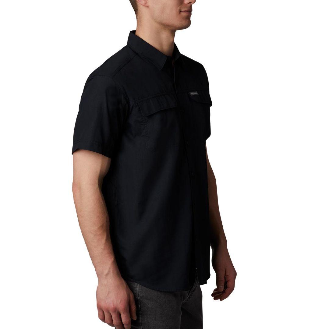 Columbia Men Black Silver Ridge 2.0 Short Sleeve Shirt (Sun Protection)