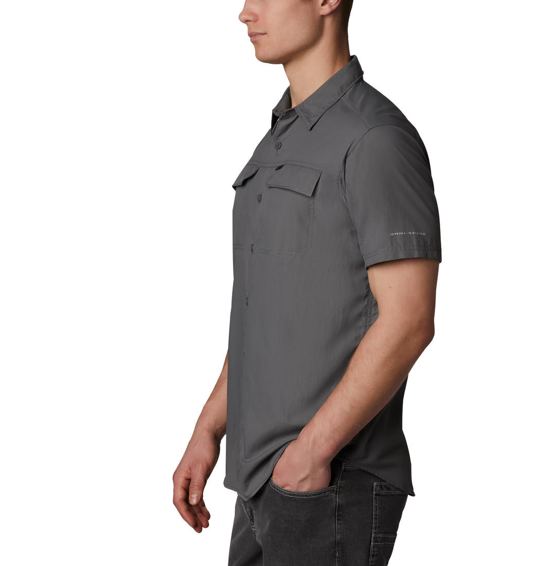 Columbia Men Grey Silver Ridge 2.0 Short Sleeve Shirt (Sun Protection)