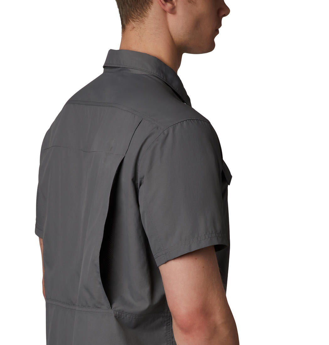 Columbia Men Grey Silver Ridge 2.0 Short Sleeve Shirt (Sun Protection)